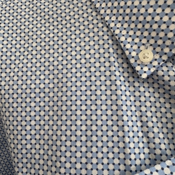 Ben Sherman Dress Shirt XL Blue/White/Black Pattern - Picture 2 of 3